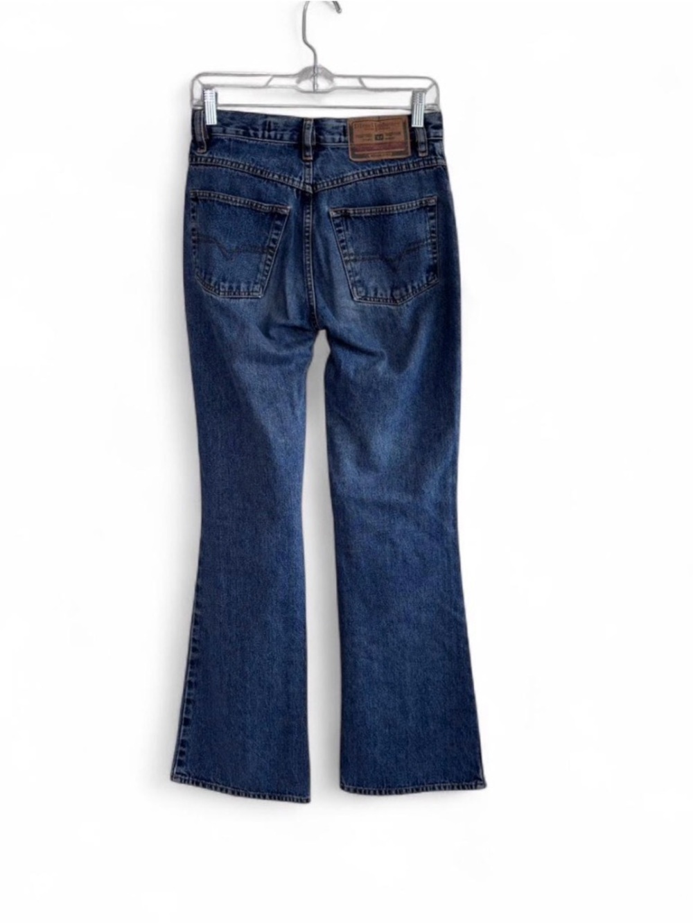 Y2K Vintage Diesel Medium Blue Flare Wide-Leg Jeans Size 27 - Picture 4 of 9